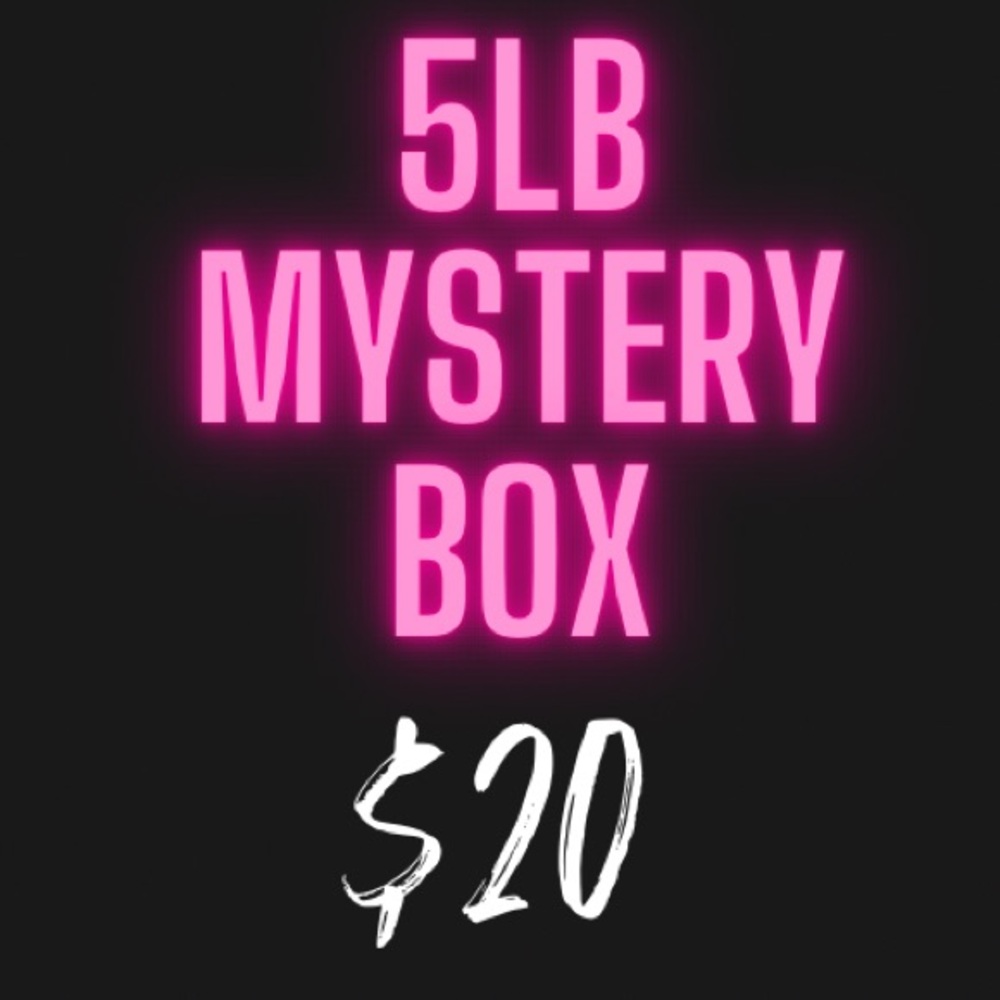 5lb mystery clothing box! $20!